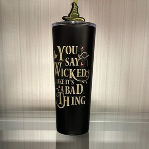Black 'You Say Wicked'  wicked  Stainless Tumbler - Reusable Travel Cup